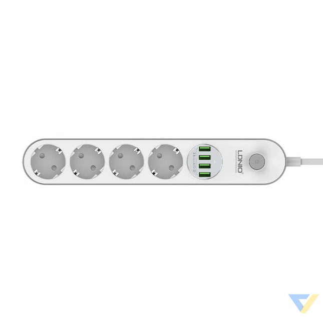 Power strip with 4 AC sockets 4x USB LDNIO SE4432 2m (white) Power strips