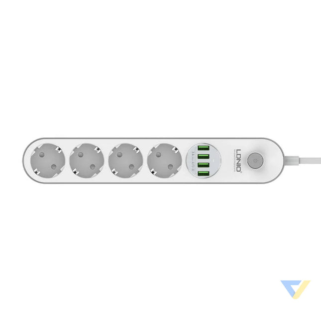 Power strip with 4 AC sockets 4x USB LDNIO SE4432 2m (white) Power strips