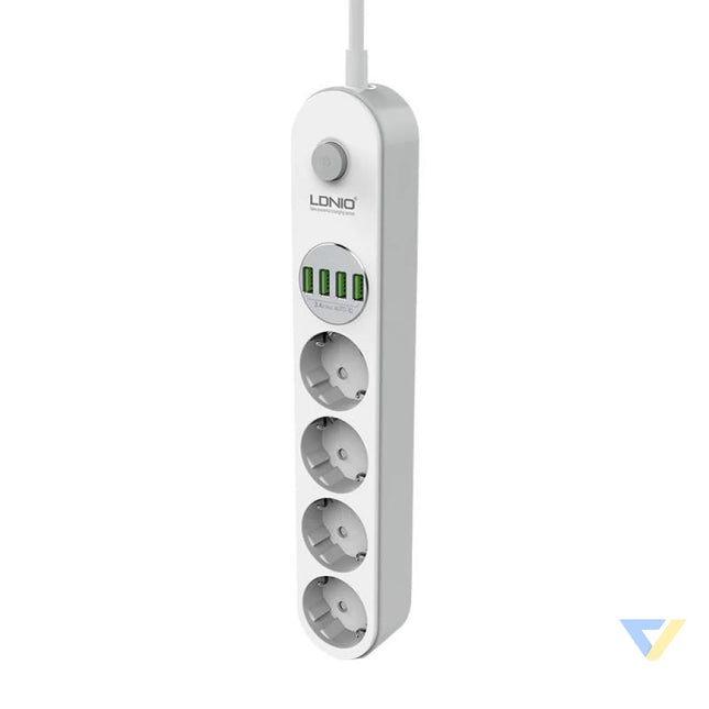 Power strip with 4 AC sockets 4x USB LDNIO SE4432 2m (white) Power strips