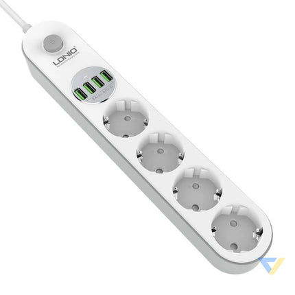 Power strip with 4 AC sockets 4x USB LDNIO SE4432 2m (white) Power strips
