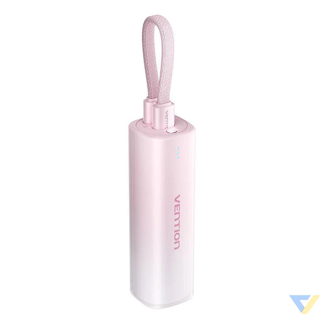 Powerbank 5000mAh Vention FHWR0 20W + USB C to lightning cable (pink) Powerbanks