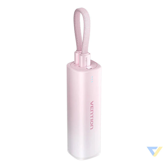 Powerbank 5000mAh Vention FHWR0 20W + USB C to lightning cable (pink) Powerbanks