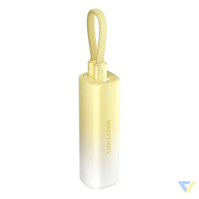 Powerbank 5000mAh Vention FHWY0 20W + USB C to lightning cable (yellow). Powerbanks