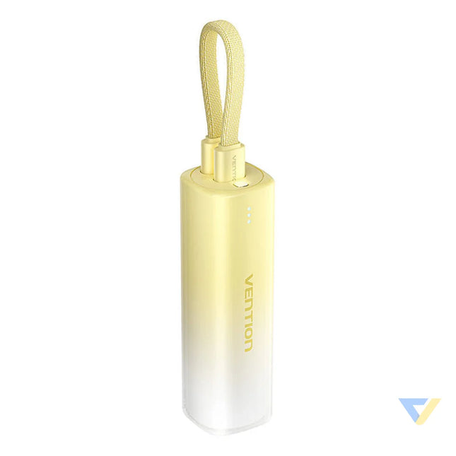 Powerbank 5000mAh Vention FHWY0 20W + USB C to lightning cable (yellow). Powerbanks