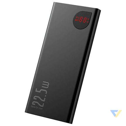 Powerbank Baseus Adaman Metal 10000mAh 2xUSB USB C Lightning MicroUSB 22.5W (black) Powerbanks