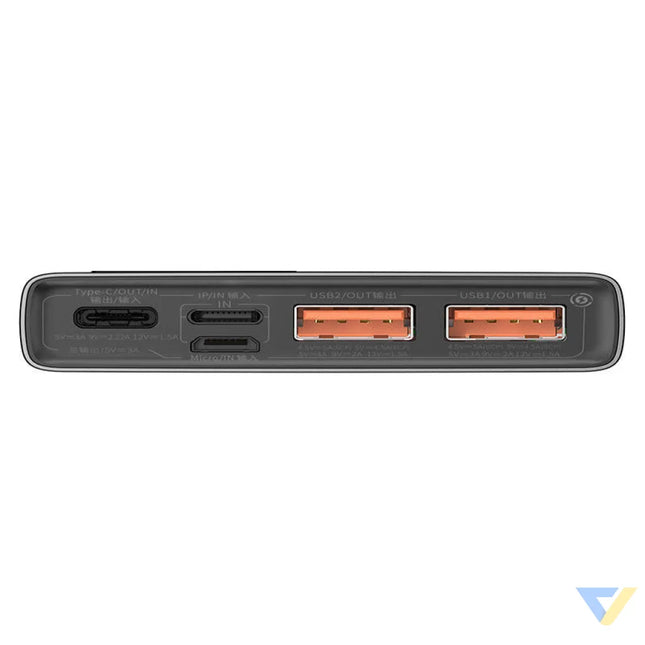 Powerbank Baseus Adaman Metal 10000mAh 2xUSB USB C Lightning MicroUSB 22.5W (black) Powerbanks