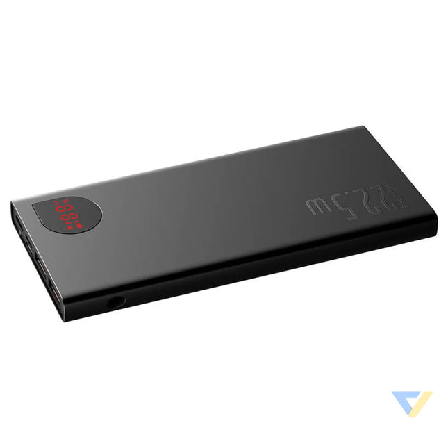 Powerbank Baseus Adaman Metal 10000mAh 2xUSB USB C Lightning MicroUSB 22.5W (black) Powerbanks