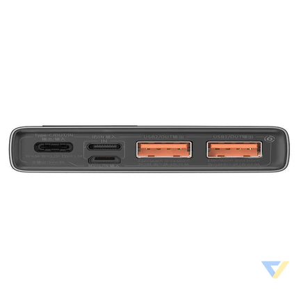 Powerbank Baseus Adaman Metal 10000mAh 2xUSB USB C Lightning MicroUSB 22.5W (black) Powerbanks