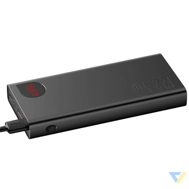 Powerbank Baseus Adaman Metal 20000mAh 2xUSB USB C Lightning microUSB 22.5W (black) Powerbanks