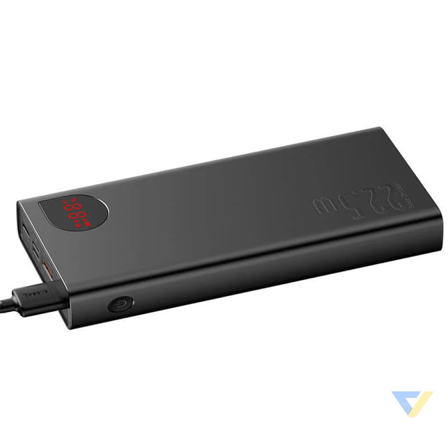 Powerbank Baseus Adaman Metal 20000mAh 2xUSB USB C Lightning microUSB 22.5W (black) Powerbanks