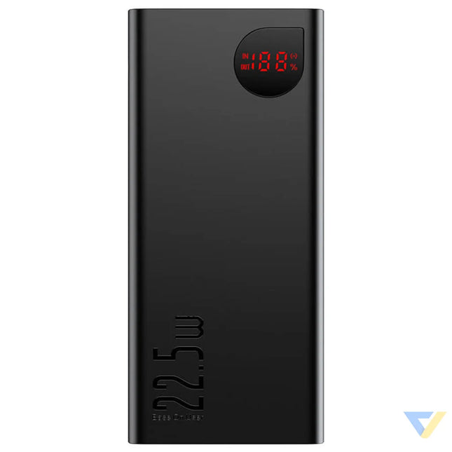 Powerbank Baseus Adaman Metal 20000mAh 2xUSB USB C Lightning microUSB 22.5W (black) Powerbanks