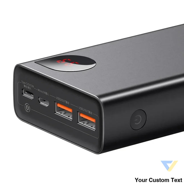 Powerbank Baseus Adaman Metal 20000mAh PD QC 3.0 65W 2xUSB + USB C + micro USB (Black) Powerbanks