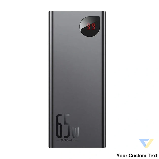 Powerbank Baseus Adaman Metal 20000mAh PD QC 3.0 65W 2xUSB + USB C + micro USB (Black) Powerbanks