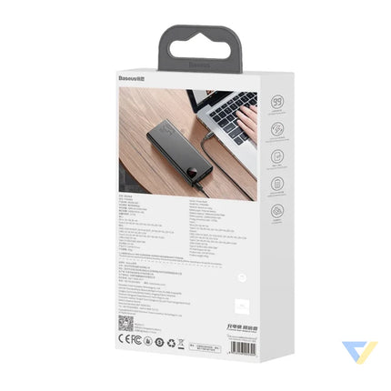 Powerbank Baseus Adaman Metal 20000mAh PD QC 3.0 65W 2xUSB + USB C + micro USB (Black) Powerbanks