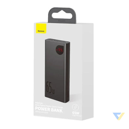 Powerbank Baseus Adaman Metal 20000mAh PD QC 3.0 65W 2xUSB + USB C + micro USB (Black) Powerbanks