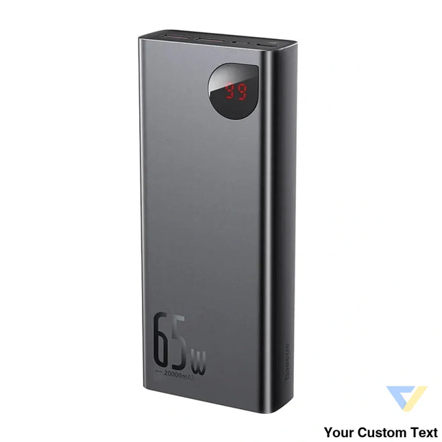 Powerbank Baseus Adaman Metal 20000mAh PD QC 3.0 65W 2xUSB + USB C + micro USB (Black) Powerbanks