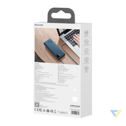 Powerbank Baseus Adaman Metal 20000mAh PD QC 3.0 65W 2xUSB + USB C + micro USB (Blue) Powerbanks
