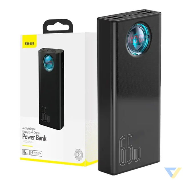 Powerbank Baseus Amblight 30000mAh 4xUSB USB C 65W (black) Powerbanks