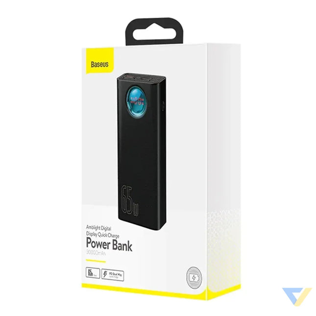 Powerbank Baseus Amblight 30000mAh 4xUSB USB C 65W (black) Powerbanks