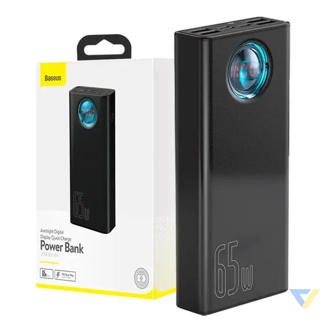 Powerbank Baseus Amblight 30000mAh 4xUSB USB C 65W (black) Powerbanks
