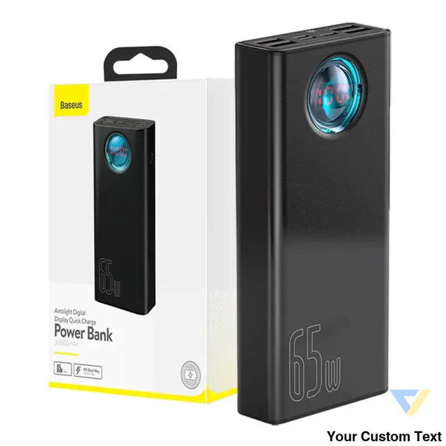 Powerbank Baseus Amblight 30000mAh 4xUSB USB C 65W (black) Powerbanks