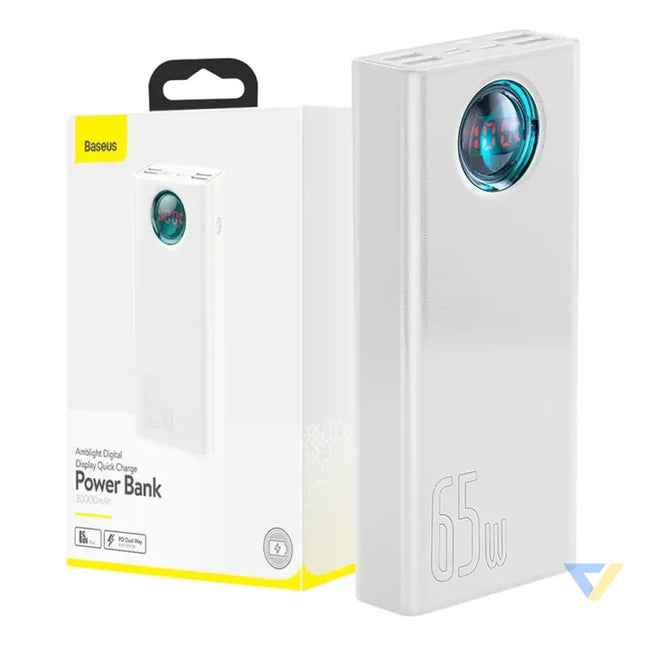 Powerbank Baseus Amblight 30000mAh 4xUSB USB C 65W (white) Powerbanks
