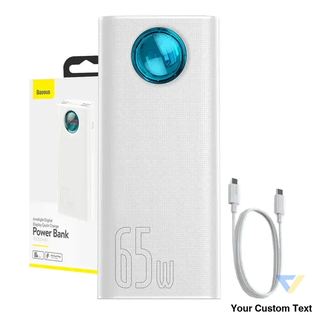 Powerbank Baseus Amblight 30000mAh 4xUSB USB C 65W (white) Powerbanks