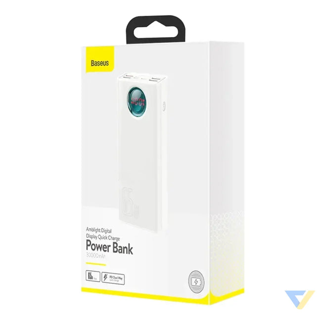 Powerbank Baseus Amblight 30000mAh 4xUSB USB C 65W (white) Powerbanks