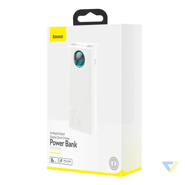 Powerbank Baseus Amblight 30000mAh 4xUSB USB C 65W (white) Powerbanks