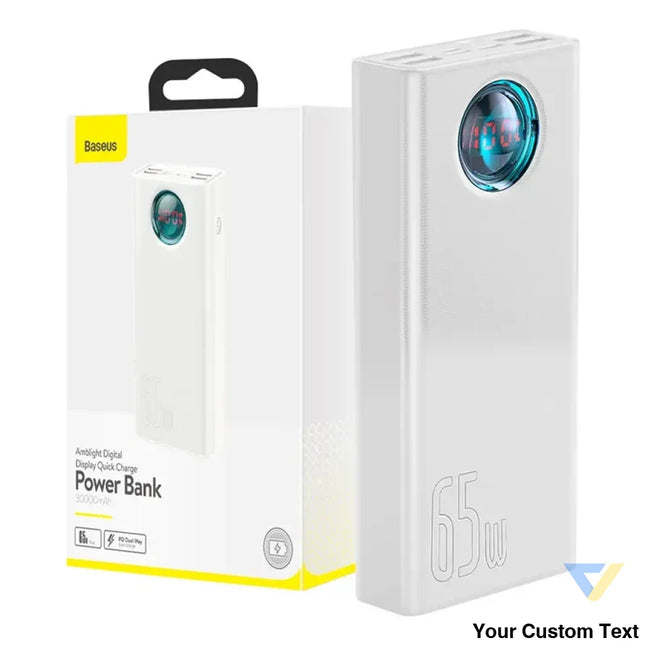 Powerbank Baseus Amblight 30000mAh 4xUSB USB C 65W (white) Powerbanks