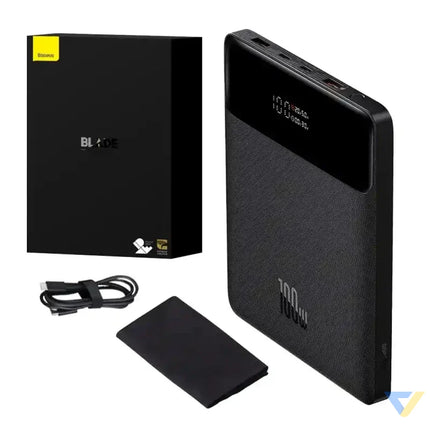 Powerbank Baseus Blade 20000mAh 2xUSB 2xUSB C + cable USB C 100W (black) Powerbanks