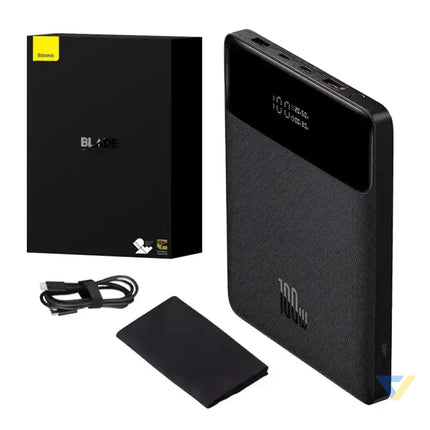 Powerbank Baseus Blade 20000mAh 2xUSB 2xUSB C + cable USB C 100W (black) Powerbanks