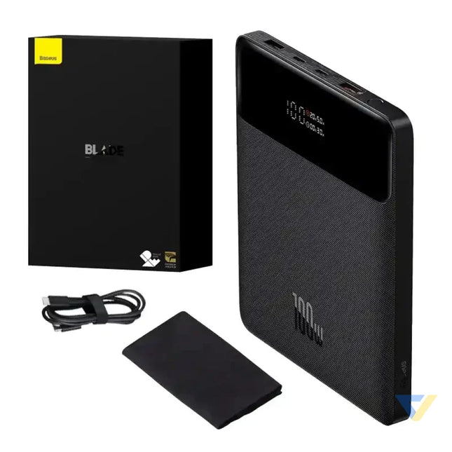 Powerbank Baseus Blade 20000mAh 2xUSB 2xUSB C + cable USB C 100W (black) Powerbanks