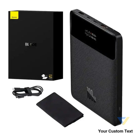 Powerbank Baseus Blade 20000mAh 2xUSB 2xUSB C + cable USB C 100W (black) Powerbanks
