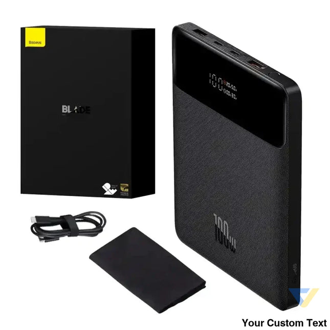 Powerbank Baseus Blade 20000mAh 2xUSB 2xUSB C + cable USB C 100W (black) Powerbanks