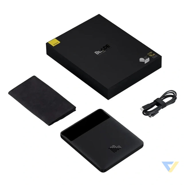 Powerbank Baseus Blade 20000mAh 2xUSB 2xUSB C + cable USB C 100W (black) Powerbanks