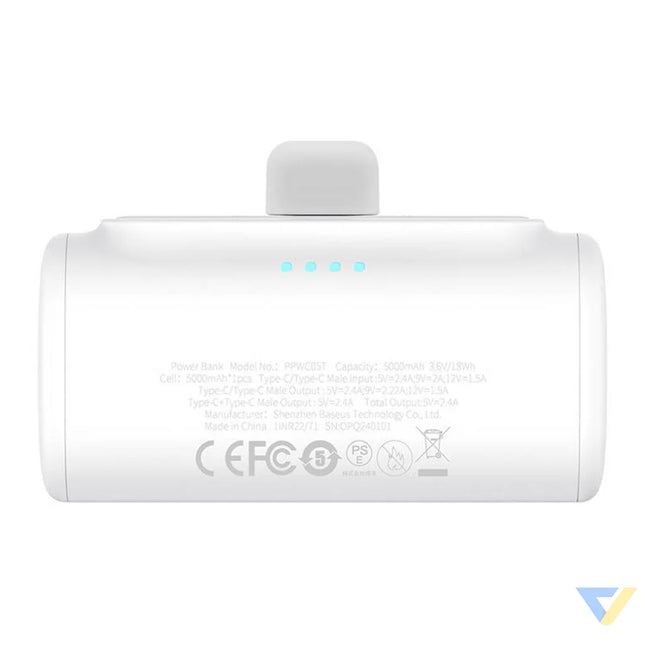 Powerbank Baseus Compact 5000mAh 20W USB C (biały) Powerbanks