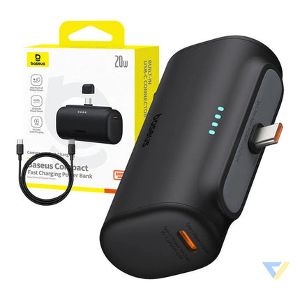 Powerbank Baseus Compact 5000mAh 20W USB C (czarny) Powerbanks
