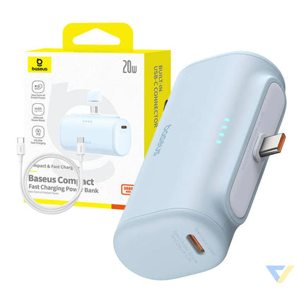 Powerbank baseus Compact USB C 5000mAh 20W (blue) Powerbanks
