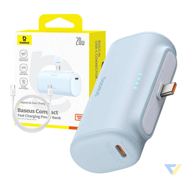 Powerbank baseus Compact USB C 5000mAh 20W (blue) Powerbanks