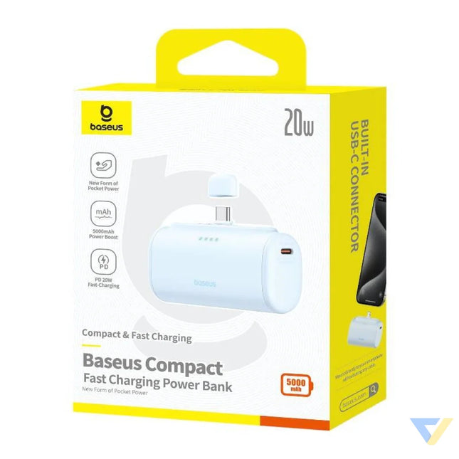 Powerbank baseus Compact USB C 5000mAh 20W (blue) Powerbanks