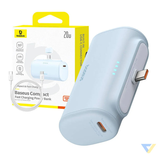 Powerbank baseus Compact USB C 5000mAh 20W (blue) Powerbanks
