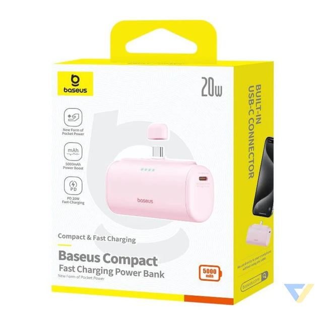Powerbank Baseus Compact USB C 5000mAh 20W (pink) Powerbanks