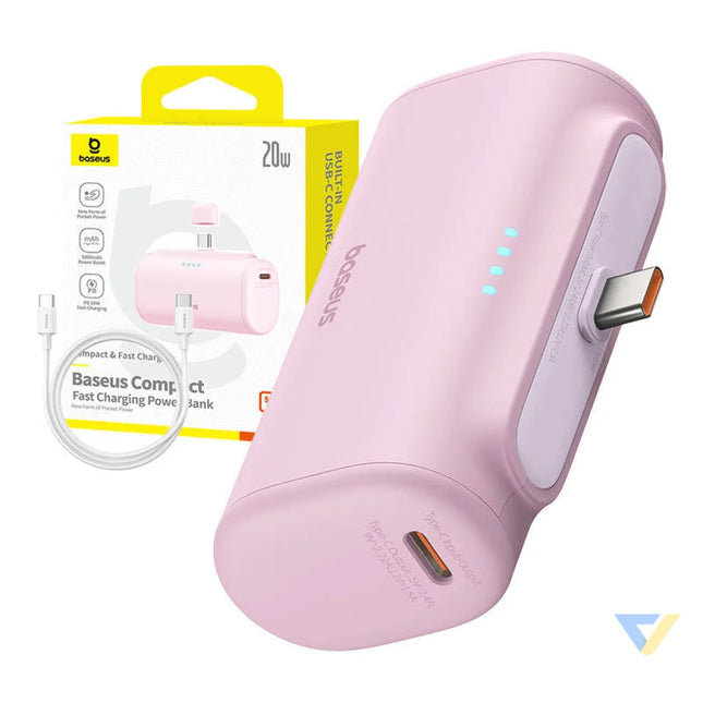 Powerbank Baseus Compact USB C 5000mAh 20W (pink) Powerbanks