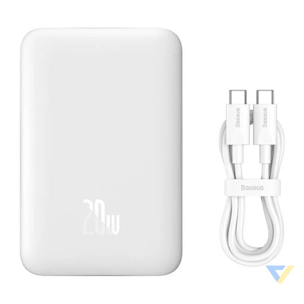 Powerbank Baseus Magnetic 10000mAh USB C 20W MagSafe (white) Powerbanks