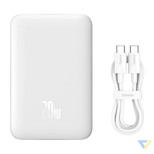 Powerbank Baseus Magnetic 10000mAh USB C 20W MagSafe (white) Powerbanks