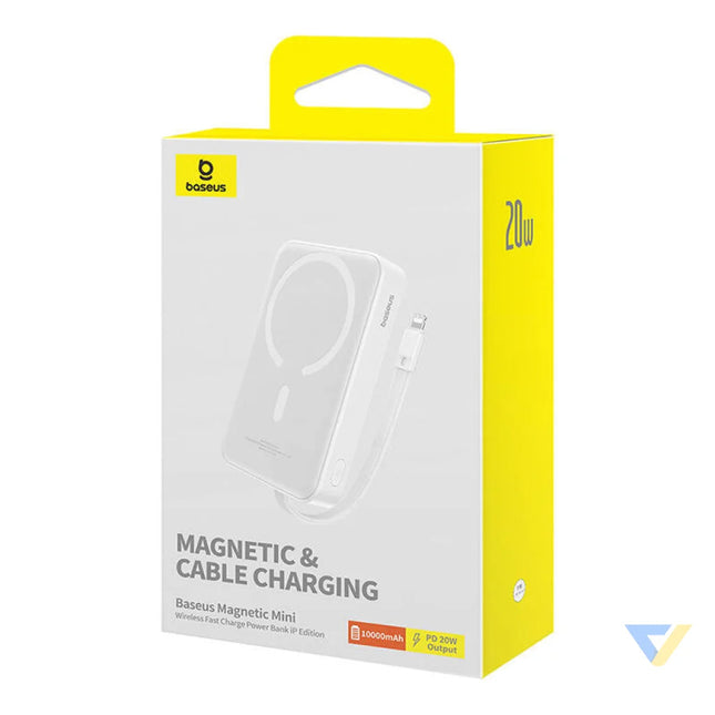 Powerbank Baseus Magnetic Mini 10000mAh Lightning 20W MagSafe (white) Powerbanks