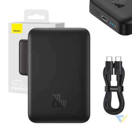 Powerbank Baseus Magnetic Mini 10000mAh USB C 20W MagSafe (black) Powerbanks