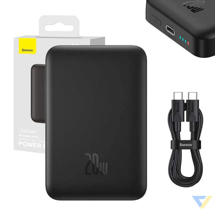 Powerbank Baseus Magnetic Mini 10000mAh USB C 20W MagSafe (black) Powerbanks