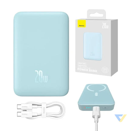 Powerbank Baseus Magnetic Mini 10000mAh USB C 20W MagSafe (blue) Powerbanks